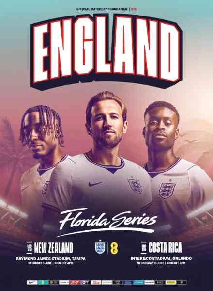 Official England Matchday Programmes – June 2026 Cover
