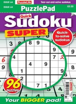 PuzzleLife PuzzlePad Sudoku Super – June 2026