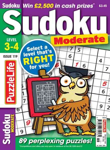 PuzzleLife Sudoku Moderate – June 2026 Cover