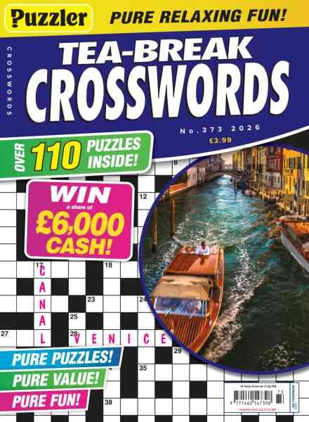 Puzzler Tea-Break Crosswords – Issue 373 2026 Cover