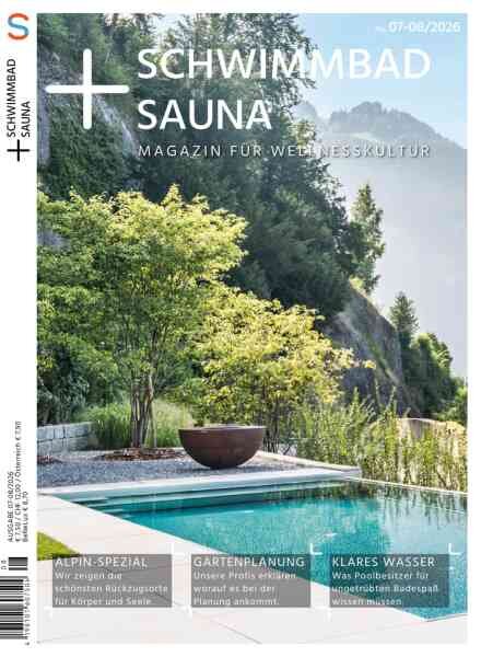 Schwimmbad + Sauna – Juli-August 2026 Cover