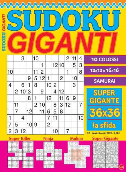 Sudoku Giganti – Luglio-Agosto 2026 Cover