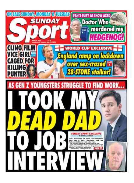Sunday Sport – 14 June 2026 Cover