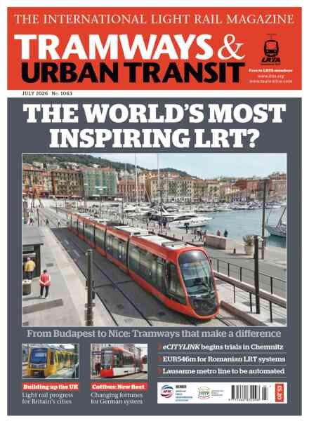 Tramways & Urban Transit – July 2026 Cover