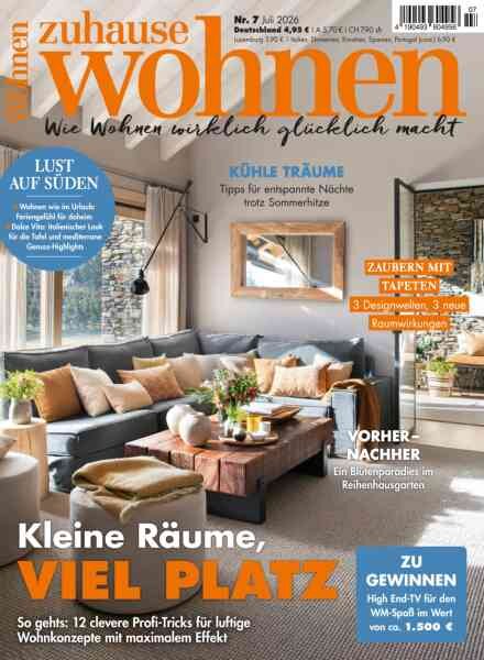 Zuhause Wohnen – Juli 2026 Cover