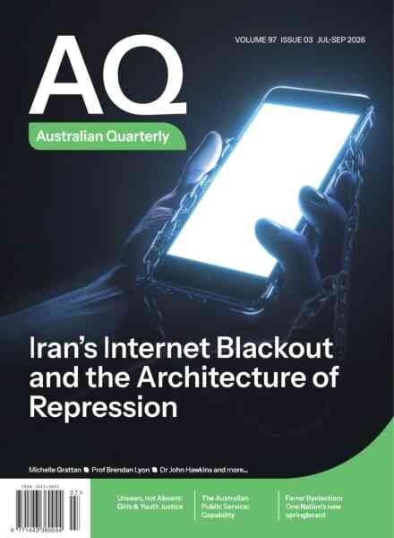 AQ Australian Quarterly – July-September 2026 Cover