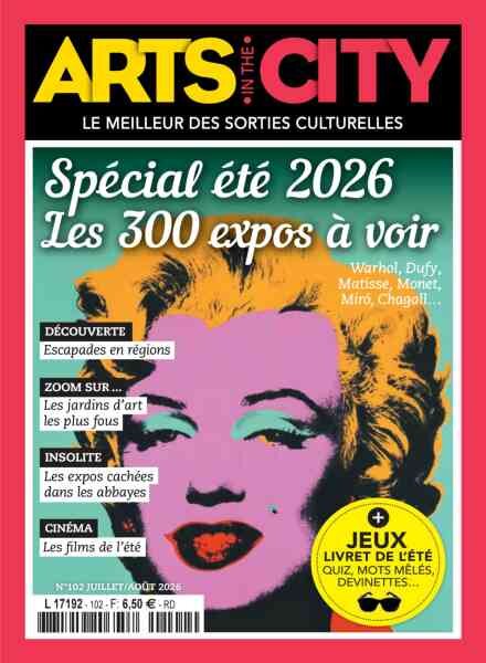 Arts in the City – Juillet-Aout 2026 Cover