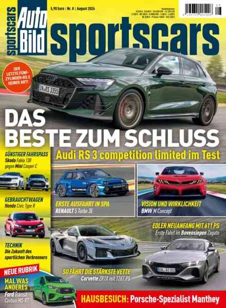 Auto Bild Sportscars – August 2026 Cover