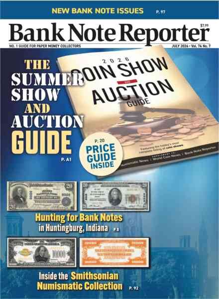 Bank Note Reporter – July 2026 Cover