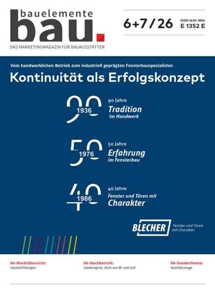 Bauelemente Bau – Juni-Juli 2026 Cover