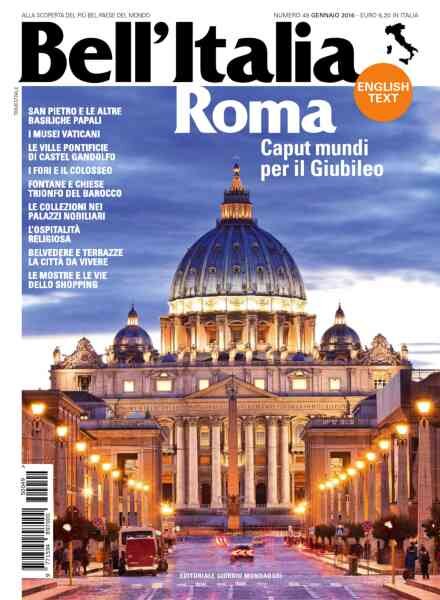 Bell’Italia – Roma – Gennaio 2016 Cover