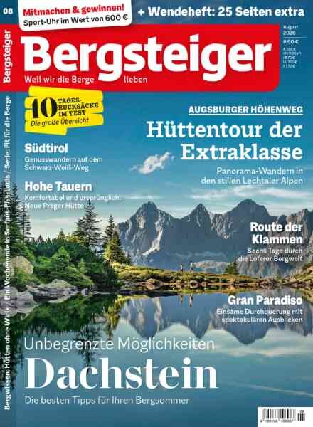 Bergsteiger – August 2026 Cover