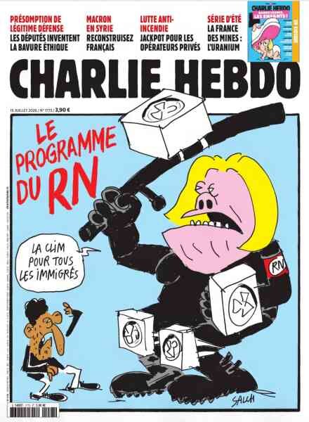 Charlie Hebdo – 15 Juillet 2026 Cover