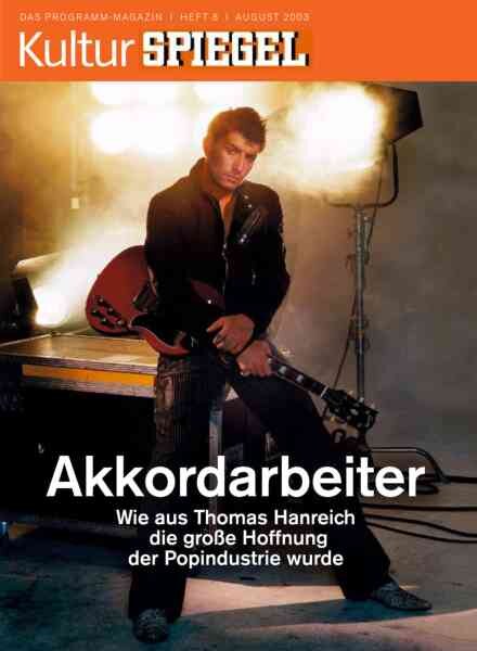 Kultur Spiegel – August 2003 Cover