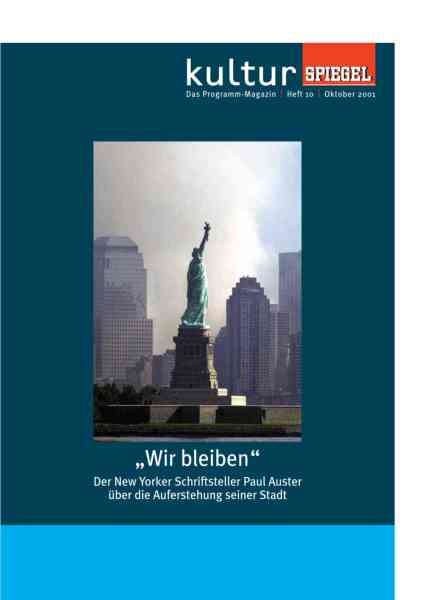 Kultur Spiegel – Oktober 2001 Cover