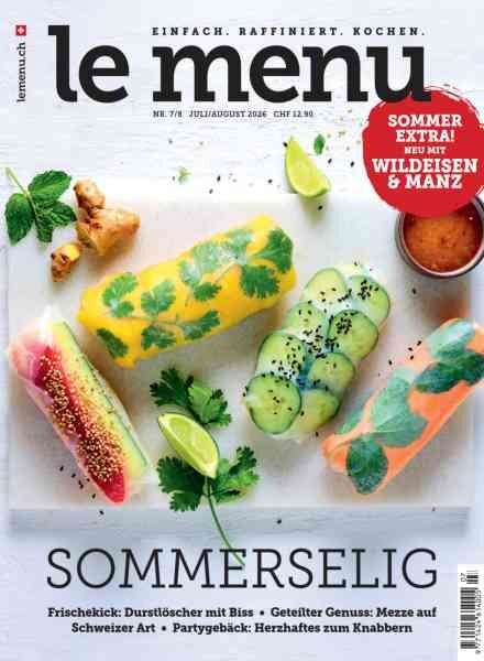 le menu – Juli-August 2026 Cover