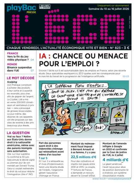 L’eCO – 10 Juillet 2026 Cover
