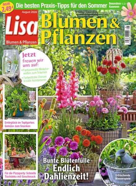 Lisa Blumen & Pflanzen – August 2026 Cover