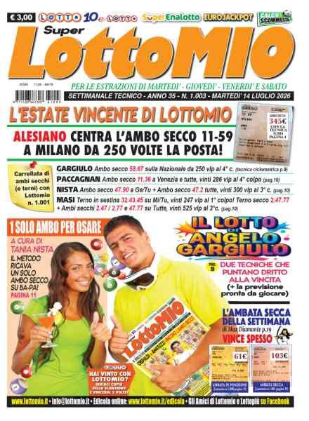 Lottomio del Giovedi – 14 Luglio 2026 Cover