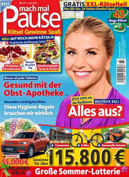 Mach mal Pause – 1 Juli 2026 Cover