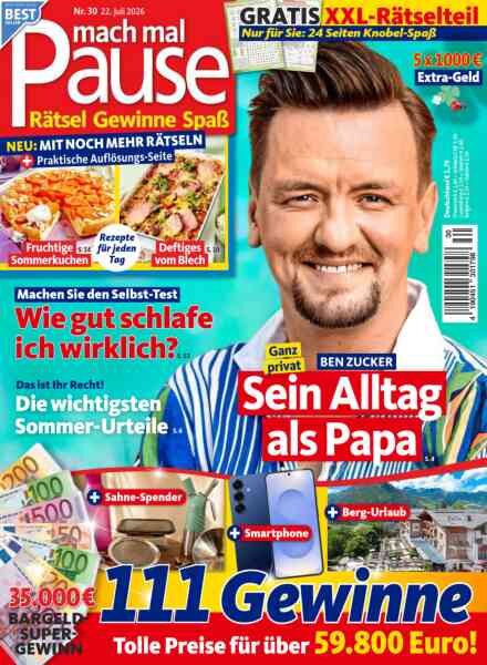 Mach mal Pause – 22 Juli 2026 Cover