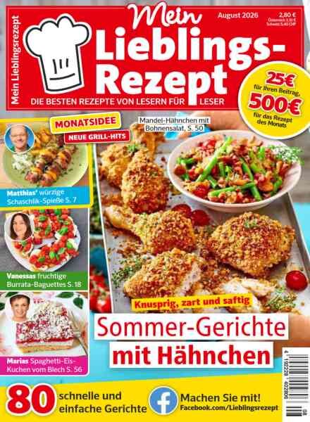 Mein Lieblingsrezept – August 2026 Cover