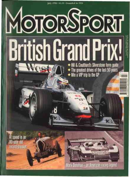 Motor Sport Magazine – July 1998 Cover