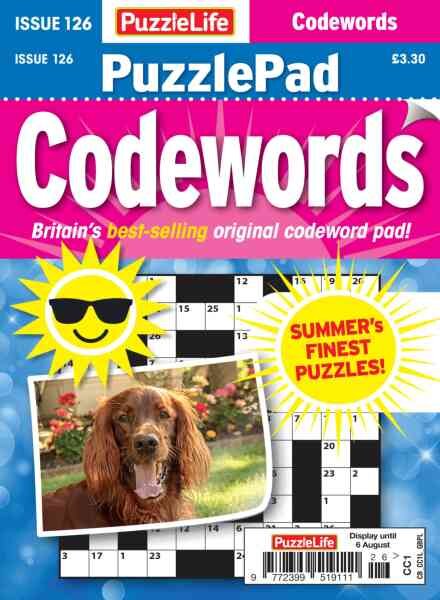 PuzzleLife PuzzlePad Codewords – July 2026 Cover