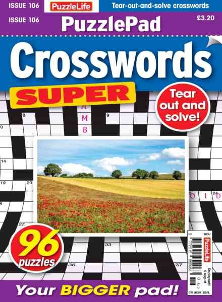 PuzzleLife PuzzlePad Crosswords Super – July 2026 Cover