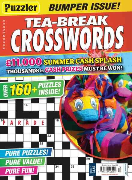 Puzzler Tea-Break Crosswords – Issue 374 2026 Cover