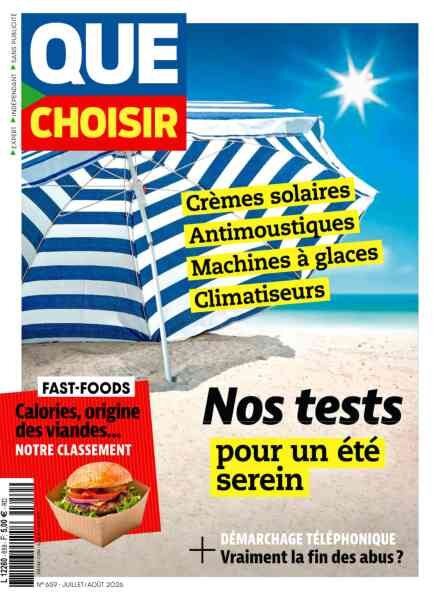 Que Choisir – Juillet-Aout 2026 Cover