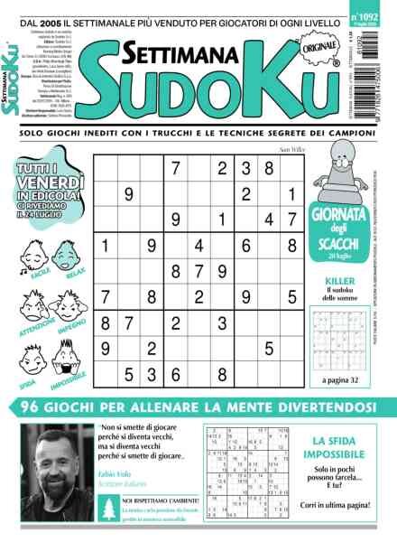 Settimana Sudoku – 17 Luglio 2026 Cover