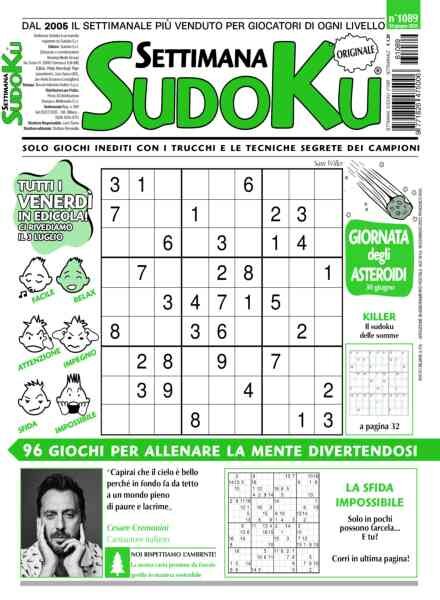 Settimana Sudoku – 26 Giugno 2026 Cover