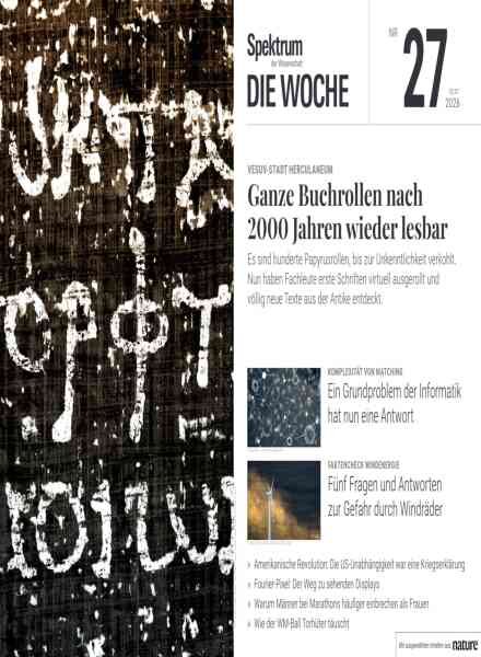 Spektrum Die Woche – 9 Juli 2026 Cover