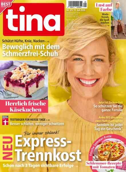 Tina – 9 Juli 2026 Cover
