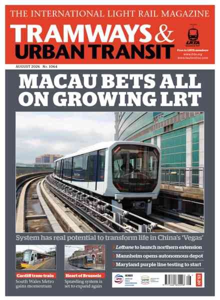 Tramways & Urban Transit – August 2026 Cover