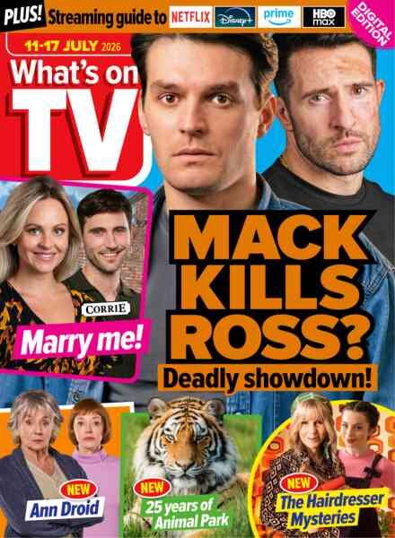 What’s on TV – 11 July 2026 Cover