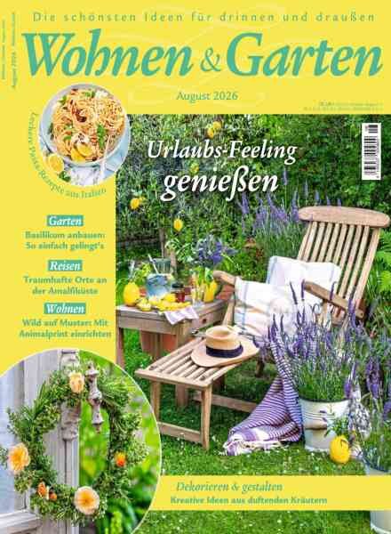 Wohnen & Garten – August 2026 Cover